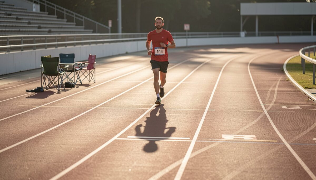 Another frame kept on the same lap: The shape of a race day that lasts a day: the morning start, the evening turn, the night watch and the lap that ends it all.