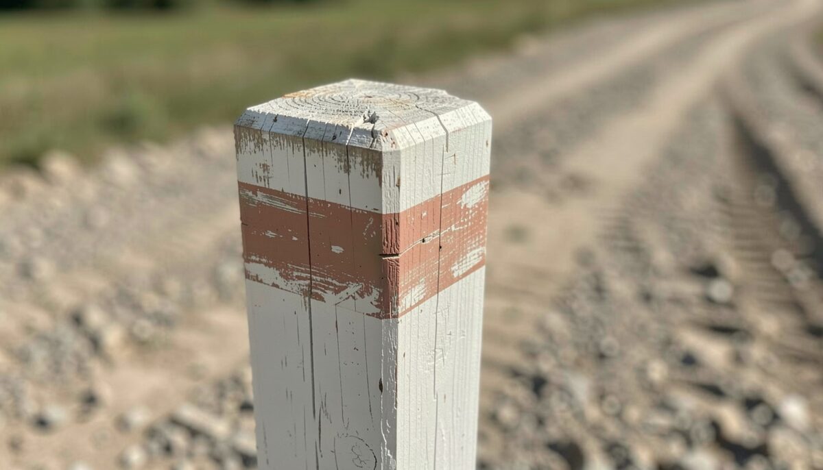 The close detail of « The small white post », kept beside the scene