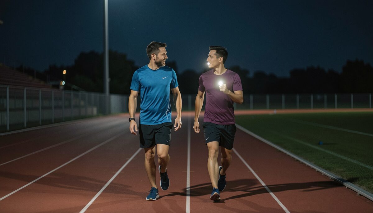 Another frame kept on the same lap: The hours between midnight and dawn on a fixed-time course: the circadian low, the headlamp pool of light, the walkers, and why the night decides the score.